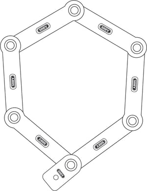 ABUS Combination Folding Lock Bordo LITE 6150 (85cm): Black